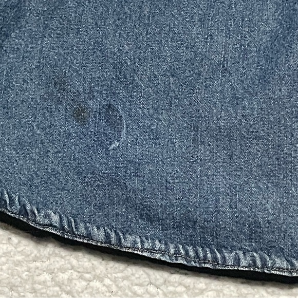 Carhartt denim fleece lined snap front shirt jacket size XL tall vintage - Picture 12 of 13